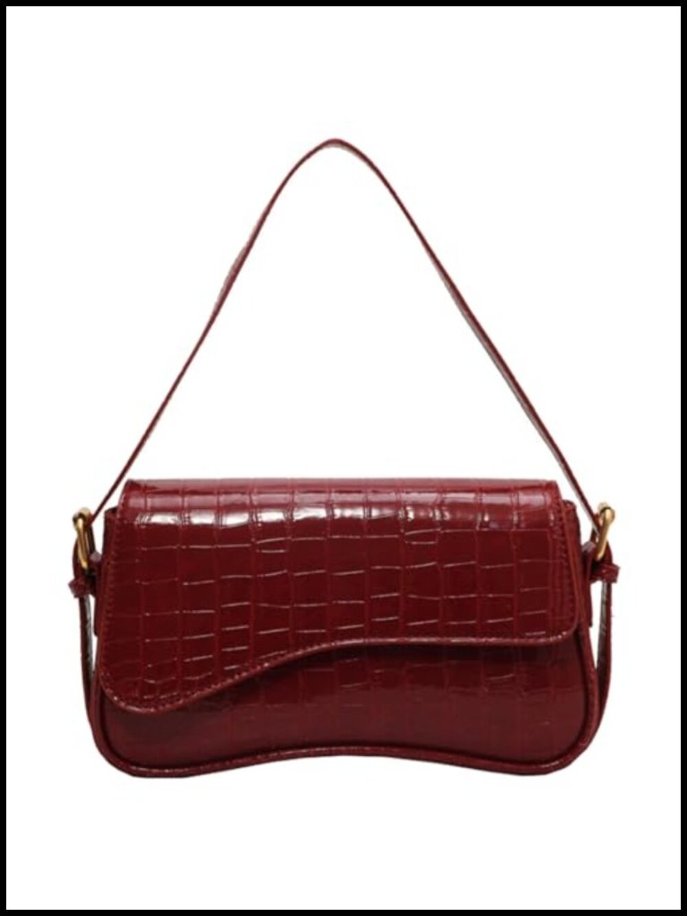 Waterproof Leather Small Shoulder Bag Crossbody Purse for Women Trendy Tote